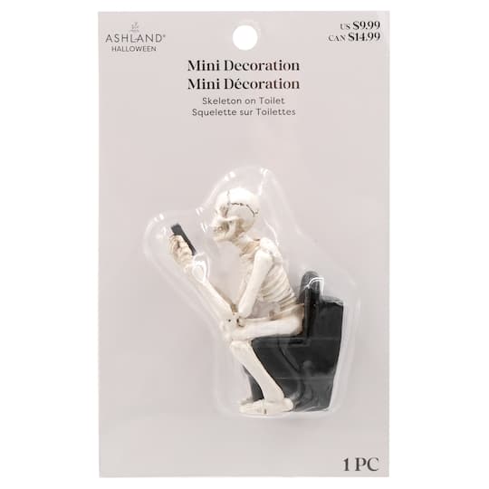 Mini Skeleton on Toilet by Ashland®